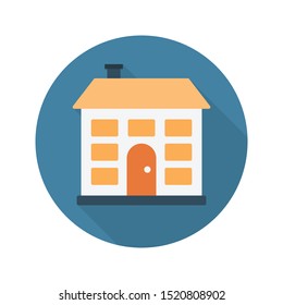 home glyph flat vector icon