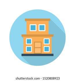 home glyph flat vector icon