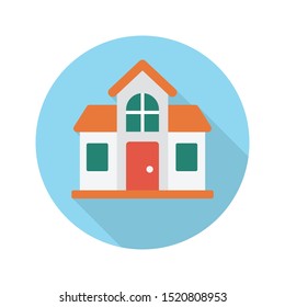 home glyph flat vector icon