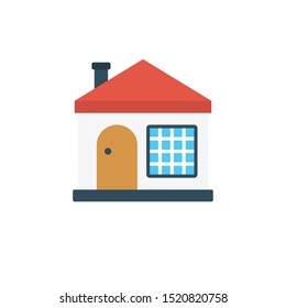 home glyph flat vector icon