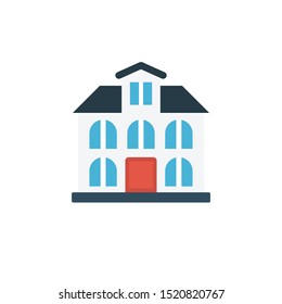 home glyph flat vector icon