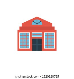 home glyph flat vector icon