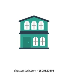 home glyph flat vector icon
