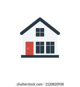 home glyph flat vector icon