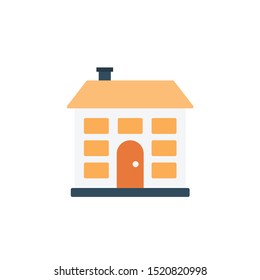 home glyph flat vector icon