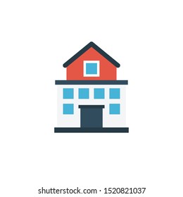 home glyph flat vector icon
