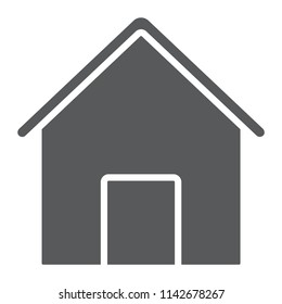 Home glyph icon, house and building, button sign, vector graphics, a solid pattern on a white background, eps 10.