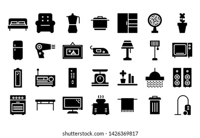 home glyph icon symbol set