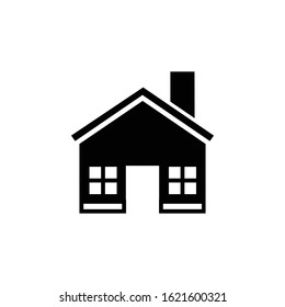 Home with glyph icon vector illustration logo template for many purpose