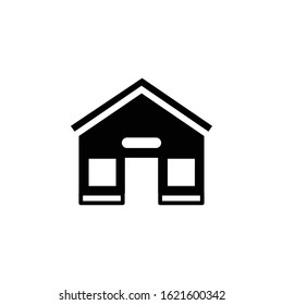 Home with glyph icon vector illustration logo template for many purpose