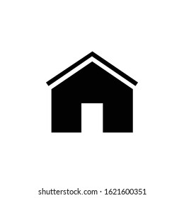 Home with glyph icon vector illustration logo template for many purpose
