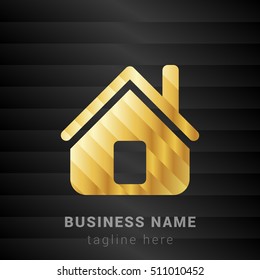 Home Gold and Black silk fashion premium icon / Logo