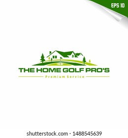 Home of golf logo design modern template