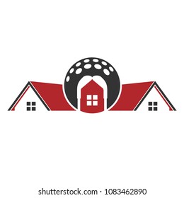 Home and golf Logo vector. 