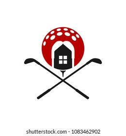 Home and golf Logo vector. 