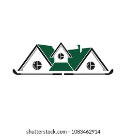 Home and golf Logo vector. 