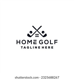 home golf real estate logo design