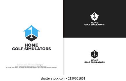 Home Golf Simulator Logo Virtual Golf Stock Vector (Royalty Free ...