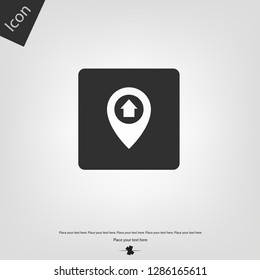 Home GPS vector. Navigation sign
