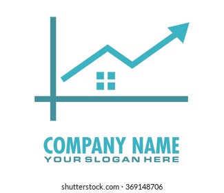home graph arrow enhancement logo vector