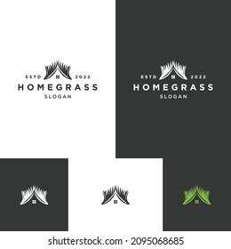 Home Grass logo icon design template