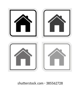 Home  - grayscale vector icon