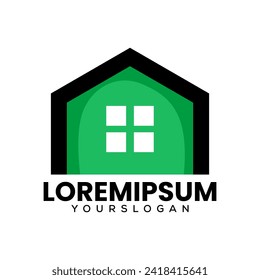 home green icon logo design 