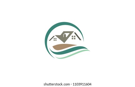 home greening logo vector