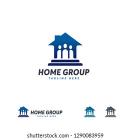 Home Group logo designs template, Real Estate logo template