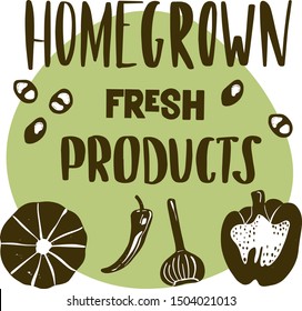 home grown fresh products Handmade Label