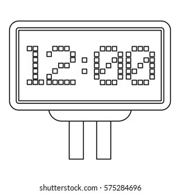 Home and guest scoreboard icon. Outline illustration of home and guest scoreboard vector icon for web