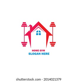 
logotipo de gimnasio y ejercicio en casa
