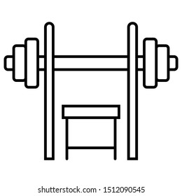 Home Gym Fitness Machine Equiptment. Vector Icon Design.
