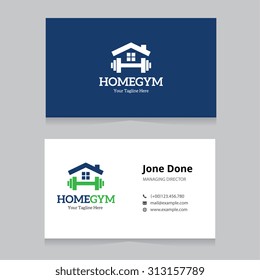 Home GYM Logo and Business Card Template