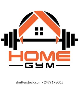 home gym logo design vector file