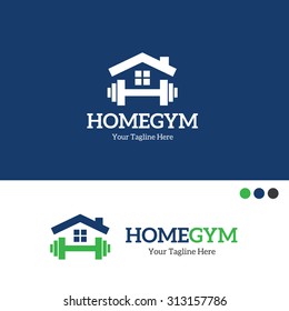 Home GYM Vector Logo Template.