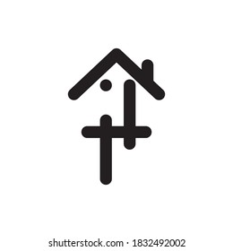 Home with H letter logo design vector