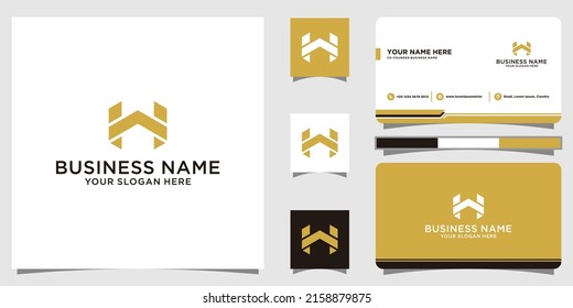 Home H Letter Logo and Real Estate Design Vector with businesscard template