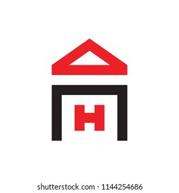 Home with H logo letter design