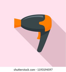 Home hair dryer icon. Flat illustration of home hair dryer vector icon for web design