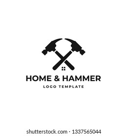 Home and Hammer Logo Template