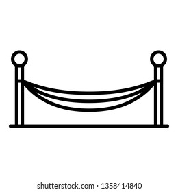 Home hammock icon. Outline home hammock vector icon for web design isolated on white background