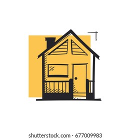 home hand drawn icon