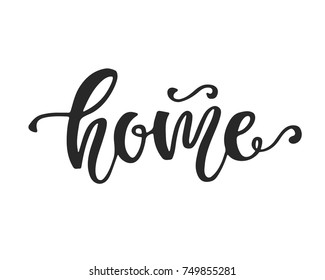 Home Hand Lettering Social Media Blog Stock Vector (Royalty Free ...