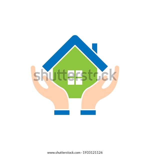 Home Hand Logo Icon Vector Design Stock Vector (royalty Free 