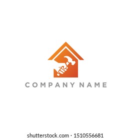 home hand logo vector desgin