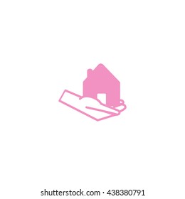 home, hand, vector, icon