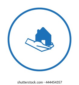home, hand, vector, icon