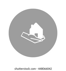 home, hand, vector, icon