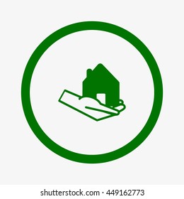 home, hand, vector, icon